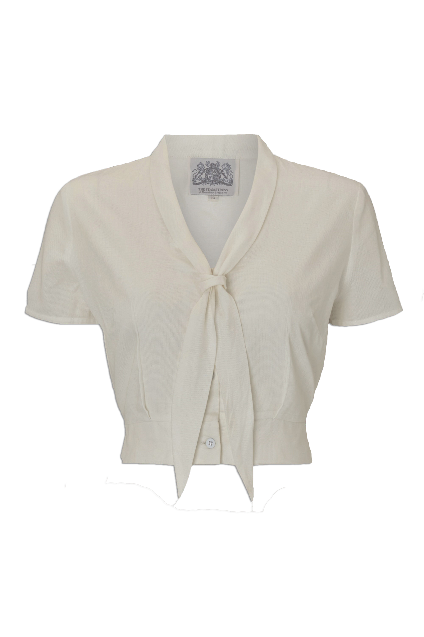 "Bonnie" Blouse Cream by The Seamstress of Bloomsbury, Classic 1940s Vintage Inspired Style - True and authentic vintage style clothing, inspired by the Classic styles of CC41 , WW2 and the fun 1950s RocknRoll era, for everyday wear plus events like Goodwood Revival, Twinwood Festival and Viva Las Vegas Rockabilly Weekend Rock n Romance The Seamstress Of Bloomsbury