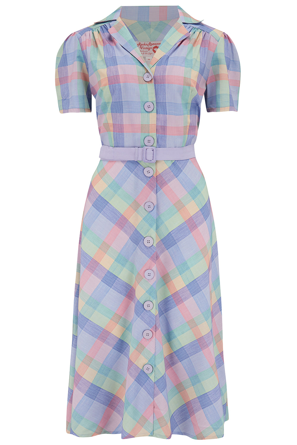 **Sample Sale** The "Charlene" Shirtwaister Dress in Summer Check Print, True & Authentic 1950s Vintage Style - True and authentic vintage style clothing, inspired by the Classic styles of CC41 , WW2 and the fun 1950s RocknRoll era, for everyday wear plus events like Goodwood Revival, Twinwood Festival and Viva Las Vegas Rockabilly Weekend Rock n Romance Rock n Romance