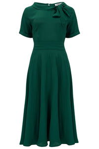 Cindy Dress in Green by The Seamstress Of Bloomsbury, Classic 1940s Vintage Inspired Style - CC41, Goodwood Revival, Twinwood Festival, Viva Las Vegas Rockabilly Weekend Rock n Romance The Seamstress Of Bloomsbury