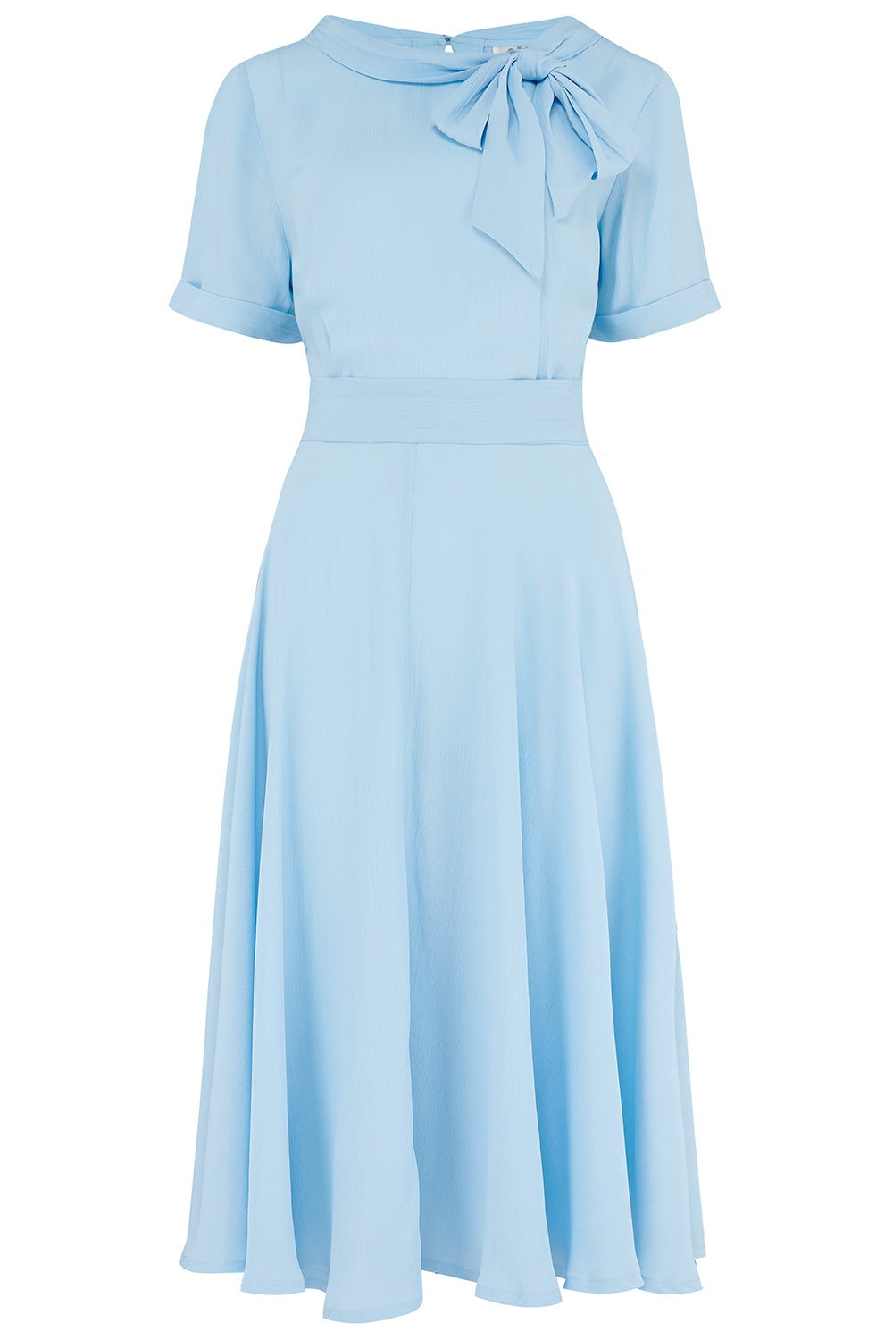 "Cindy" Dress in Powder Blue by The Seamstress Of Bloomsbury, Classic 1940s Vintage Inspired Style "Cindy" Dress in Powder Blue by The Seamstress Of Bloomsbury, Classic 1940s Vintage Inspired Style