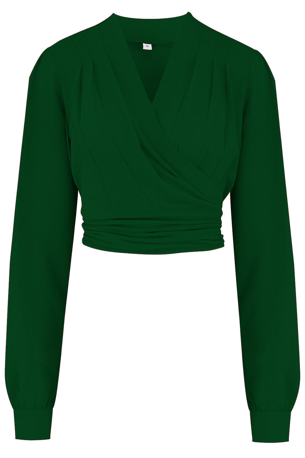 The "Darla" Long Sleeve Wrap Blouse in Green, True Vintage Style - True and authentic vintage style clothing, inspired by the Classic styles of CC41 , WW2 and the fun 1950s RocknRoll era, for everyday wear plus events like Goodwood Revival, Twinwood Festival and Viva Las Vegas Rockabilly Weekend Rock n Romance Rock n Romance