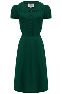 "Dorothy" Swing Dress in Green A Classic 1940s Inspired Vintage Style - CC41, Goodwood Revival, Twinwood Festival, Viva Las Vegas Rockabilly Weekend Rock n Romance The Seamstress Of Bloomsbury