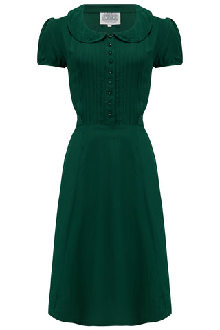 "Dorothy" Swing Dress in Green A Classic 1940s Inspired Vintage Style - CC41, Goodwood Revival, Twinwood Festival, Viva Las Vegas Rockabilly Weekend Rock n Romance The Seamstress Of Bloomsbury