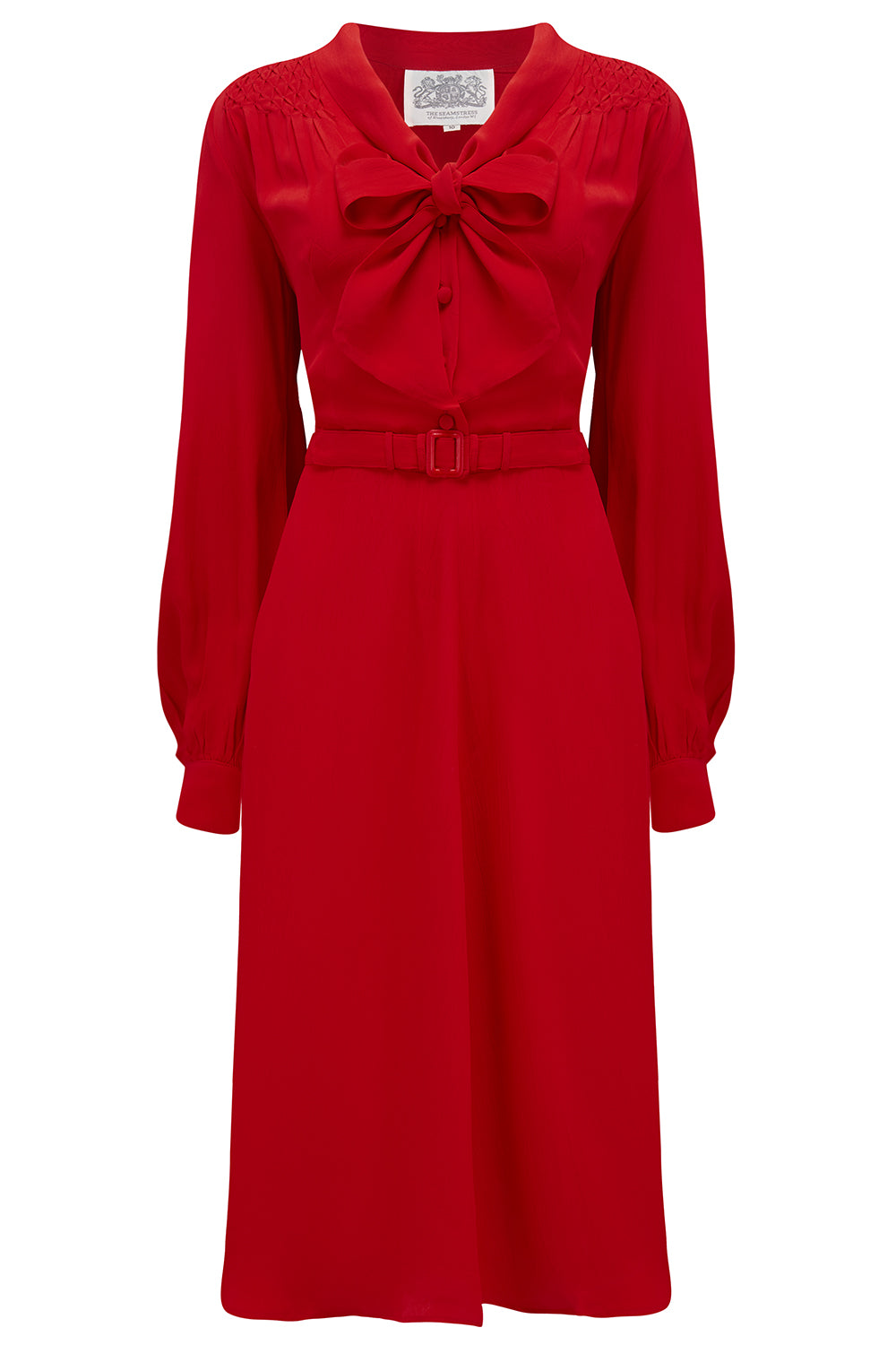 long sleeve bow tie dress Denim Long Sleeve Dress w/Front Bow Tie ILD4766