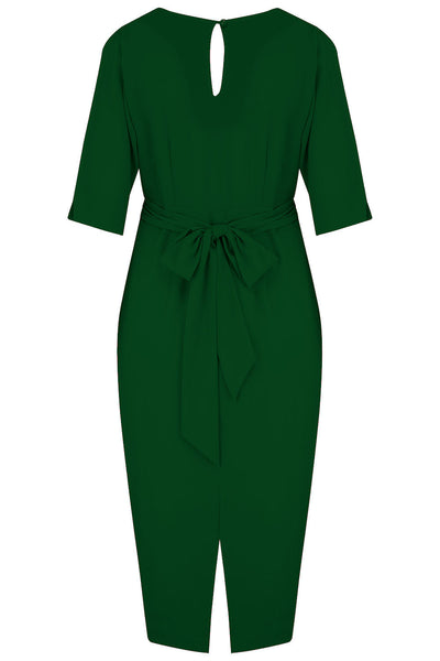 The “Evelyn" Wiggle Dress in Green, True Late 40s Early 50s Vintage Style - True and authentic vintage style clothing, inspired by the Classic styles of CC41 , WW2 and the fun 1950s RocknRoll era, for everyday wear plus events like Goodwood Revival, Twinwood Festival and Viva Las Vegas Rockabilly Weekend Rock n Romance Rock n Romance