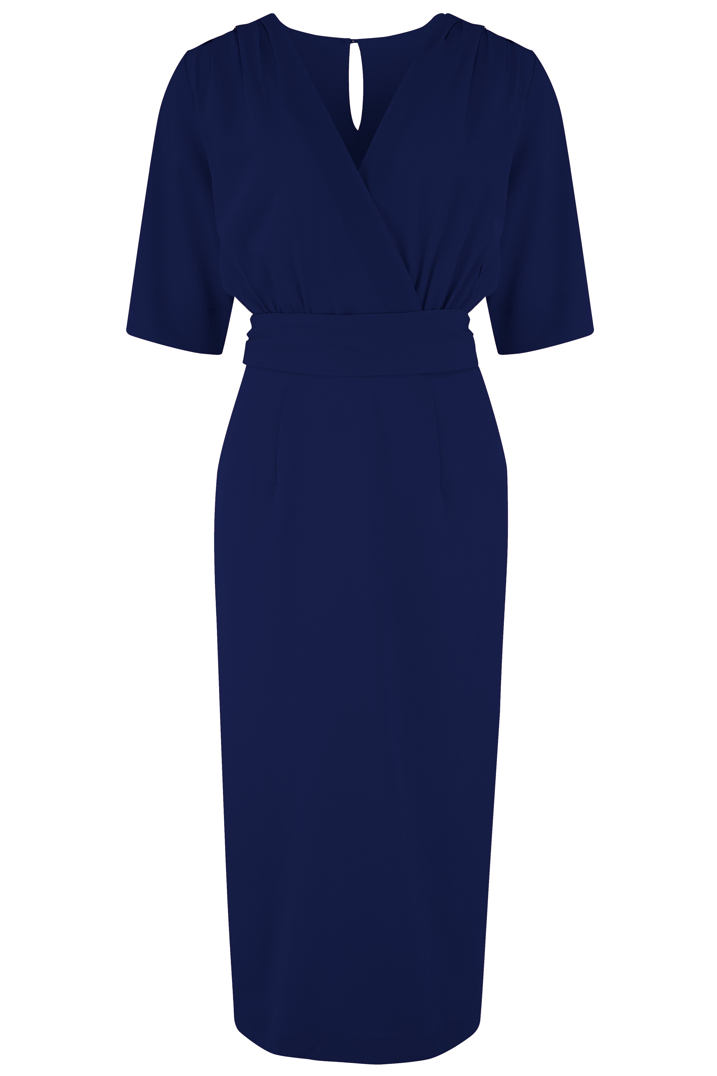 navy blue wiggle dress Starlet Wiggle Dress in Blue Velvet