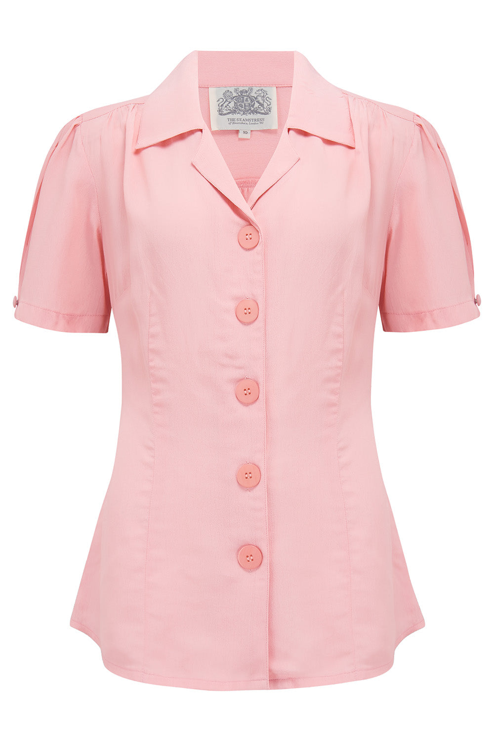 "Grace" Blouse in Blossom Pink, Classic 1940s Vintage Style - CC41, Goodwood Revival, Twinwood Festival, Viva Las Vegas Rockabilly Weekend Rock n Romance The Seamstress Of Bloomsbury