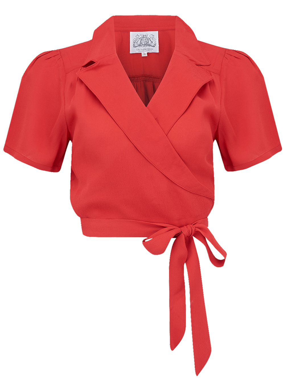 "Greta" Wrap Blouse in Red, Classic & Authentic 1940s Vintage Inspired Style - CC41, Goodwood Revival, Twinwood Festival, Viva Las Vegas Rockabilly Weekend Rock n Romance The Seamstress Of Bloomsbury