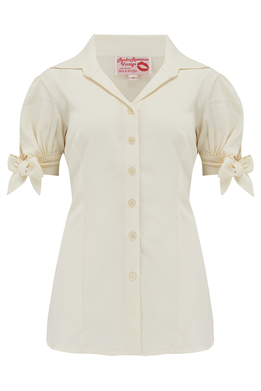 **Sample Sale** The "Jane" Blouse in Solid Antique White, True & Authentic 1950s Vintage Style - True and authentic vintage style clothing, inspired by the Classic styles of CC41 , WW2 and the fun 1950s RocknRoll era, for everyday wear plus events like Goodwood Revival, Twinwood Festival and Viva Las Vegas Rockabilly Weekend Rock n Romance Rock n Romance
