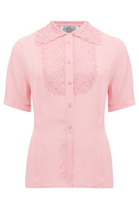 Lacey Blouse in Blossom Pink , Authentic & Classic 1940s True Vintage Style - CC41, Goodwood Revival, Twinwood Festival, Viva Las Vegas Rockabilly Weekend Rock n Romance The Seamstress Of Bloomsbury