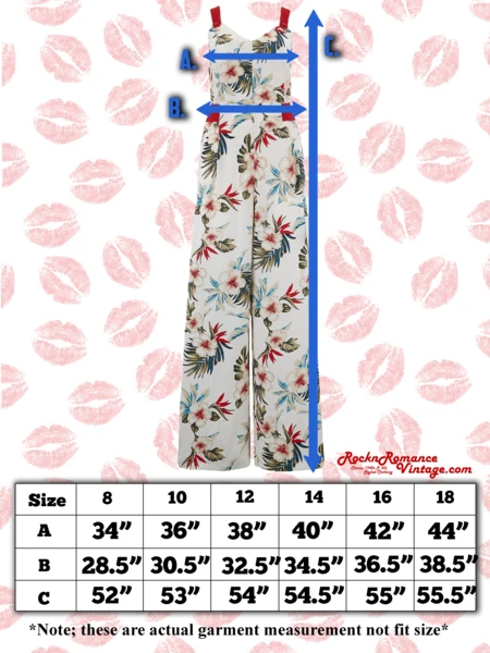 The "Lana" Jump Suit & Bolero 2pc Set in Navy Honolulu, Classic 1950s Tiki Style - CC41, Goodwood Revival, Twinwood Festival, Viva Las Vegas Rockabilly Weekend Rock n Romance Rock n Romance