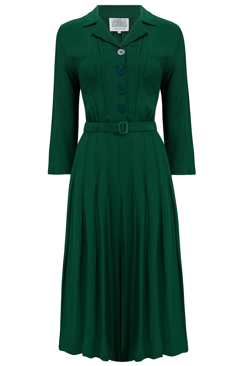 Lucille shirt dress CC41 in Hampton Green , Classic 1940s True Vintage Style - True and authentic vintage style clothing, inspired by the Classic styles of CC41 , WW2 and the fun 1950s RocknRoll era, for everyday wear plus events like Goodwood Revival, Twinwood Festival and Viva Las Vegas Rockabilly Weekend Rock n Romance The Seamstress of Bloomsbury