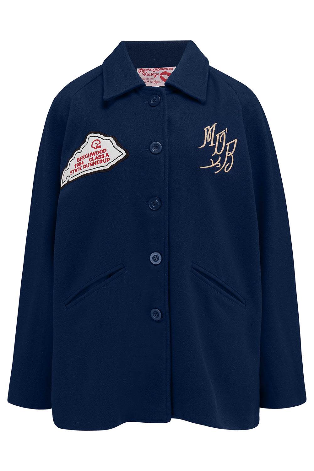 The "1954 Mob Jacket" in Classic Blue, 100% Wool, Authentic Vintage Style - CC41, Goodwood Revival, Twinwood Festival, Viva Las Vegas Rockabilly Weekend Rock n Romance Rock n Romance