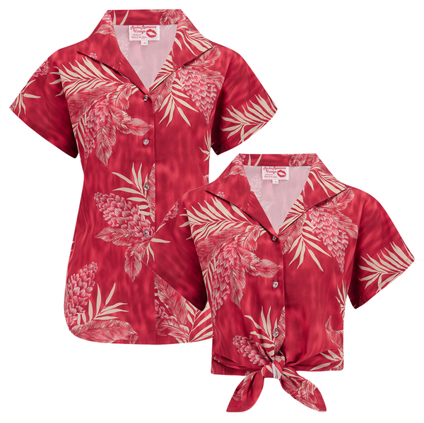 Rock N Romance Betsy 40s Blouse Rood main image 1