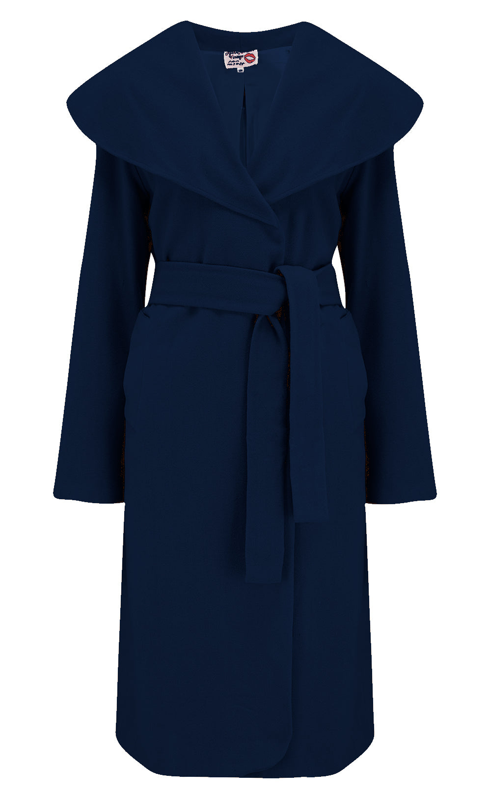 The "Monroe" Wrap Coat in Navy Blue.. True & Authentic Late 1940s, Early 50s Vintage Style - True and authentic vintage style clothing, inspired by the Classic styles of CC41 , WW2 and the fun 1950s RocknRoll era, for everyday wear plus events like Goodwood Revival, Twinwood Festival and Viva Las Vegas Rockabilly Weekend Rock n Romance Rock n Romance