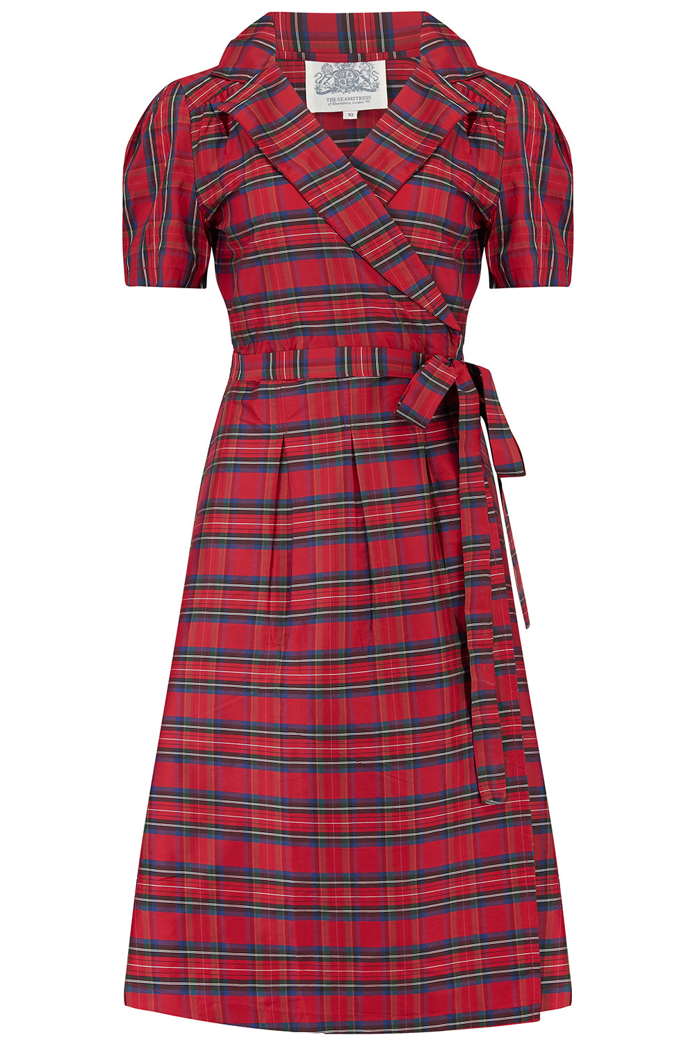 Peggy Wrap Dress in Red Taffeta | Vintage 1940s style Wrap Dress Red Taffeta / 14 Peggy Wrap Dress in Red Taffeta | Vintage 1940s style Wrap Dress Red Taffeta / 14