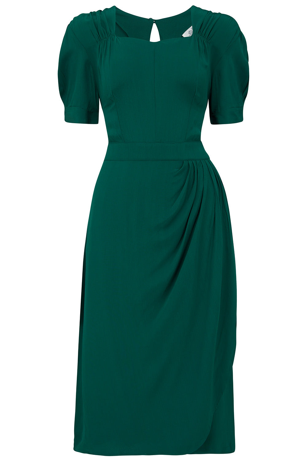 Shelly Dress in Vintage Green, A Classic 1940s Inspired wiggle dress, True Vintage Style - True and authentic vintage style clothing, inspired by the Classic styles of CC41 , WW2 and the fun 1950s RocknRoll era, for everyday wear plus events like Goodwood Revival, Twinwood Festival and Viva Las Vegas Rockabilly Weekend Rock n Romance The Seamstress of Bloomsbury