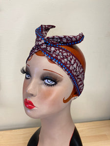 Twist &amp; Go .. Haarband mit Draht (kein umständliches Knoten oder Schleifen erforderlich) 1950er Rockabilly / 1940er Landgirl-Stil .. Im Dotty Deco Print