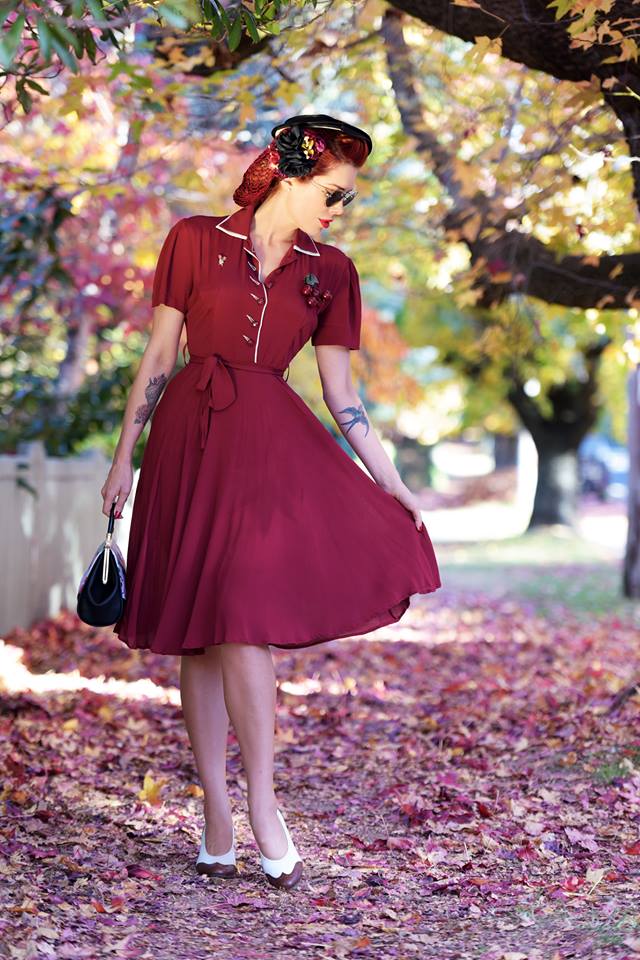 Mae Dress in Windsor Wine Mae Dress in Windsor Wine
