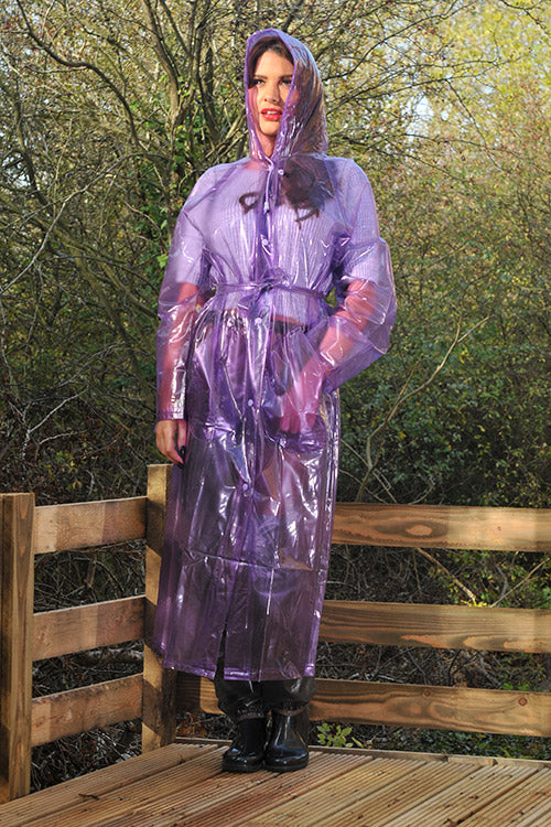 Transparent Plastic Pvc Mac Raincoats 1950s Style