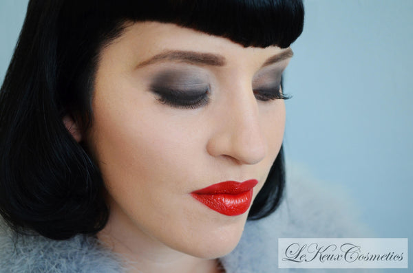 Duel End Brow and Shaddow Brush by Le Keux Cosmetics - True and authentic vintage style clothing, inspired by the Classic styles of CC41 , WW2 and the fun 1950s RocknRoll era, for everyday wear plus events like Goodwood Revival, Twinwood Festival and Viva Las Vegas Rockabilly Weekend Rock n Romance Le Keux Cosmetics